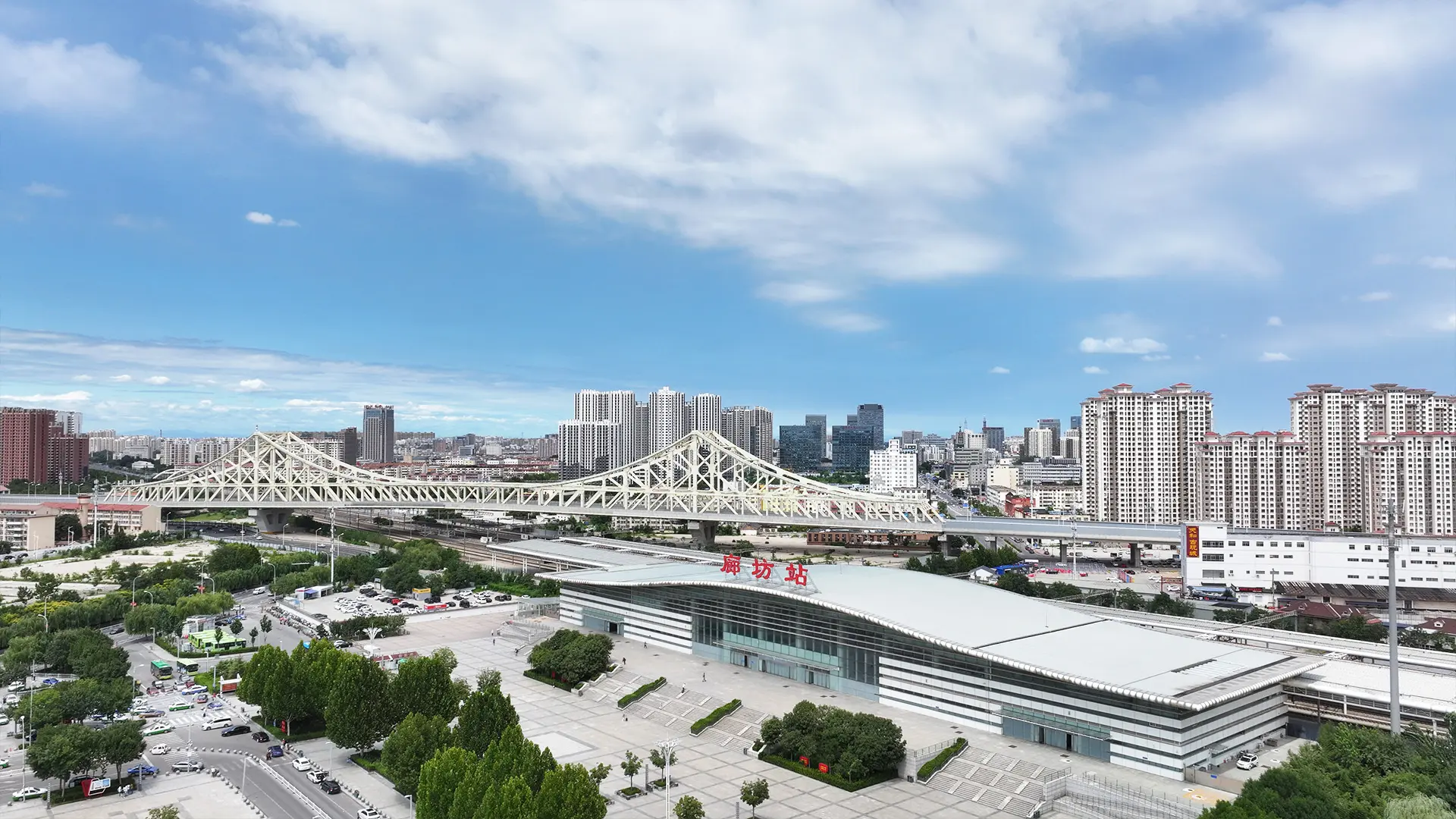 廊坊市商务局高铁广告片拍摄现场