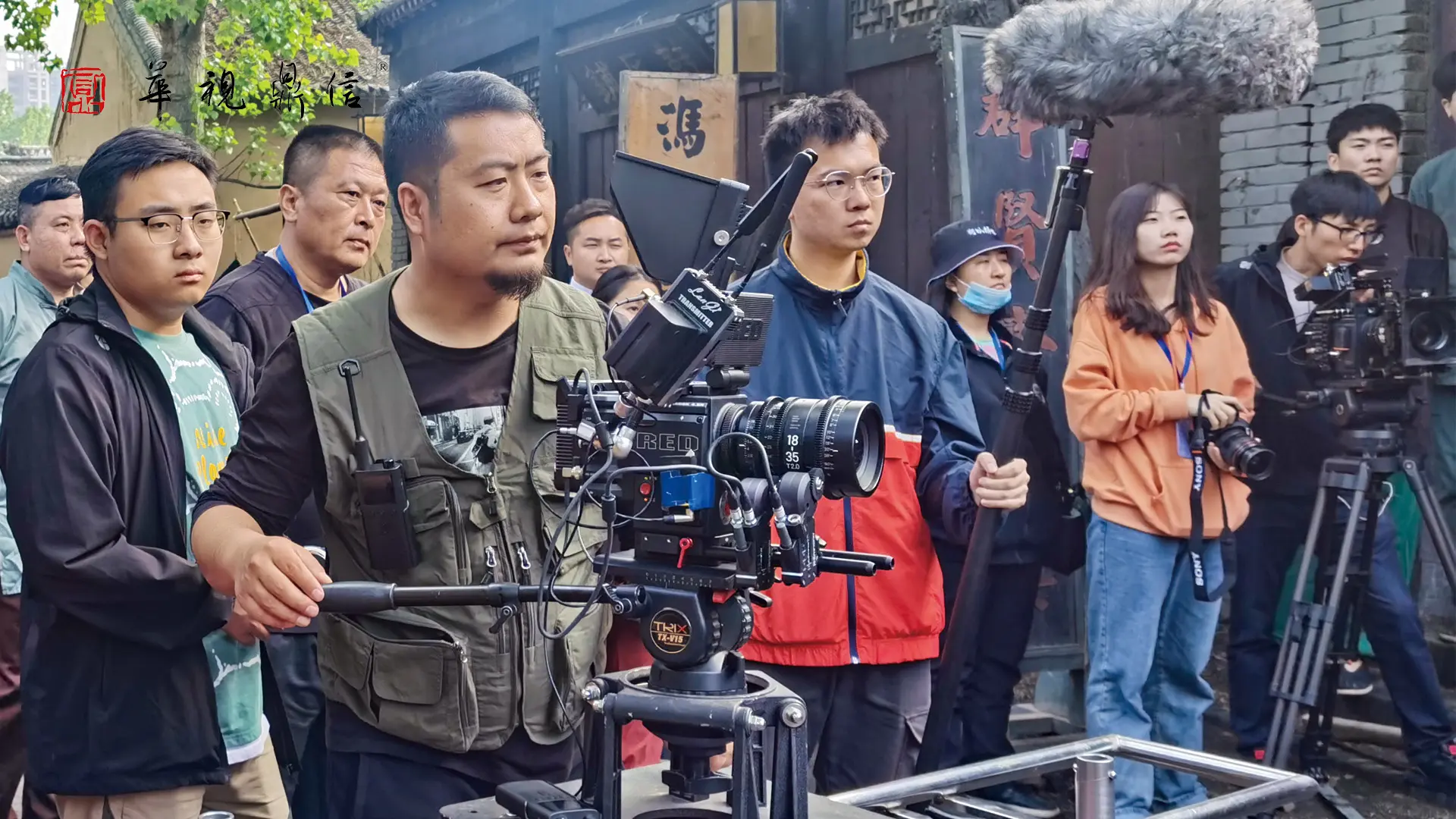 电影《洼淀星火》拍摄现场RED RAVEN，蓝集512无线图传
